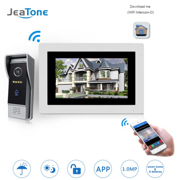 7 inch WIFI IP Video Door Phone Intercom Wireless Door Bell Door Speaker Access Control System Touch Screen Motion Detection