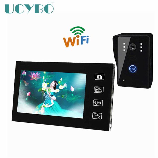 7 inch Wireless home Video Door phone wifi Monitor Video Door Bell Intercom doorphone System Take Pictures security Camera