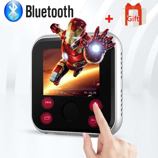 JINSERTA Mini Bluetooth MP3 Player 16G 32G Sport MP3 Music Player 1.8" Screen with Recorder FM Radio Alarm Clock Support TF