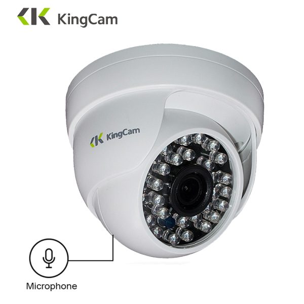 KingCam 1080P Audio Dome  IP Camera with Microphone 2MP Security indoor ipcam Day/Night CCTV ONVIF  Surveillance Cameras