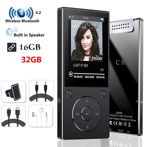 MP3 Player with Bluetooth4.2 Speaker 2.4Inch Screen metal hifi music player with fm radio eBook hifi walkman support usbmini SD