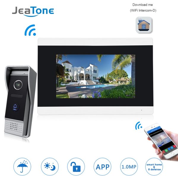 Touch Screen Wireless WIFI IP Video Door Phone Intercom Video Doorbell Villa Apartment Access Control System Motion Detection