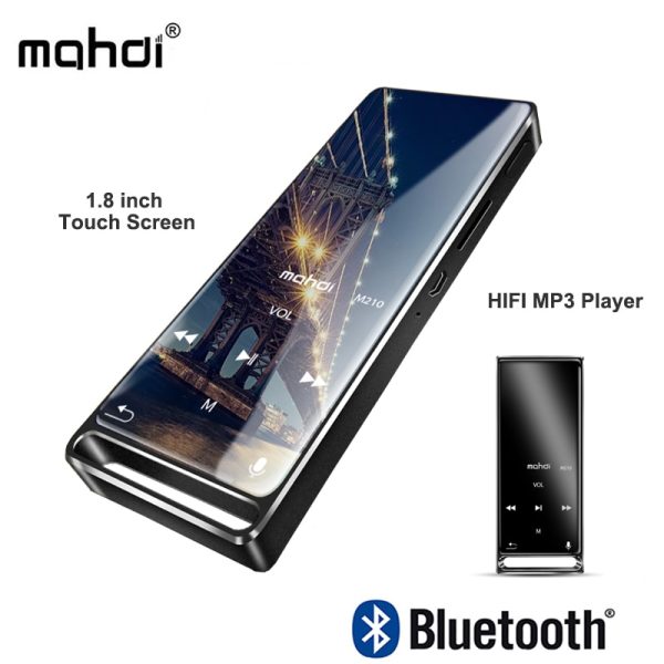 mahdi M210 Mp3 Player Bluetooth Touch Screen	1.8 inch Portable Sports USB HD HIFI Music Player 16GB Support TF Card Ultra-thin